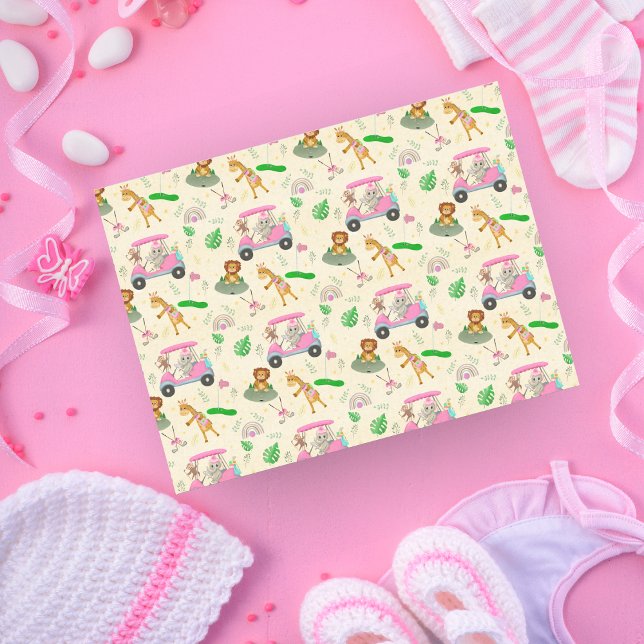Baby Jungle Animals Golfing Baby Shower Tissue Paper (Creator Uploaded)