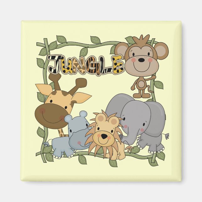 Baby Jungle Animals Tshirts and Gifts Magnet (Front)