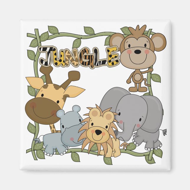 Baby Jungle Animals Tshirts and Gifts Magnet (Front)
