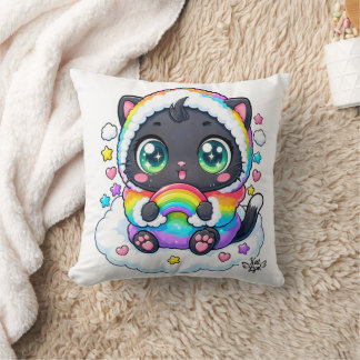 Baby Kat Lym Cute Rainbow Cat Cushion