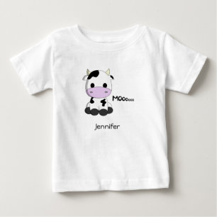 Baby kawaii cow cartoon name T-Shirt