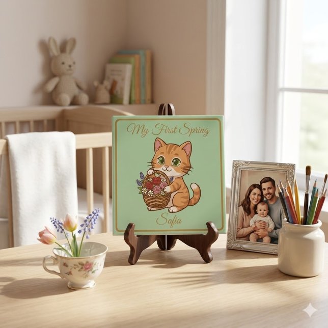 Baby Keepsake | Copper Gold Spring Ca Ceramic Tile (Creator Uploaded)