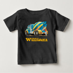 Baby Kids Custom Construction Truck Concrete Mixer T-Shirt