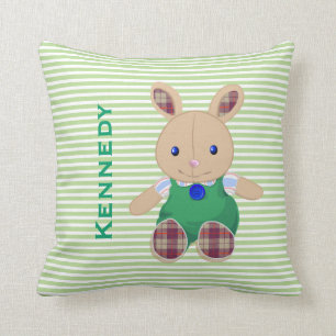 Baby Kids Cute Rabbit Personalised Monogram Cushion