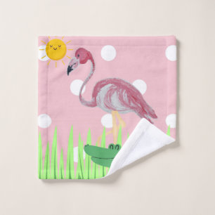 Baby Kids Flamingo Alligator Bath Towel Set