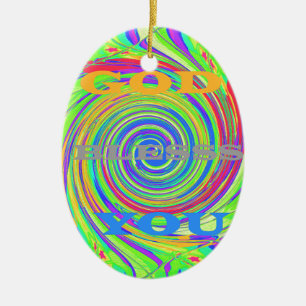 Baby Kids God Bless You..png Ceramic Ornament