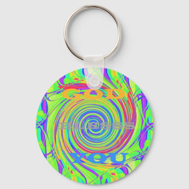 Baby Kids God Bless You..png Key Ring (Front)