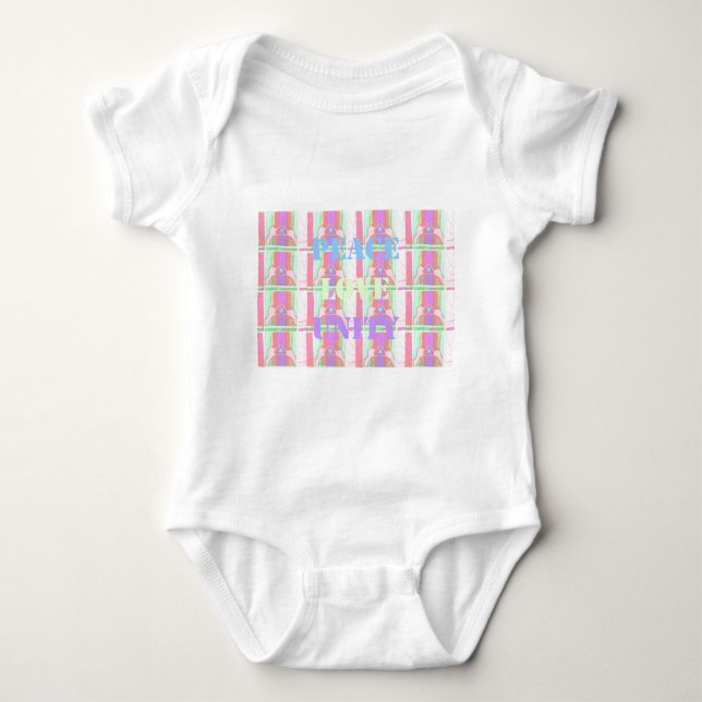 Baby Kids  Peace Love Unity Hakuna Matata design.p Baby Bodysuit (Front)