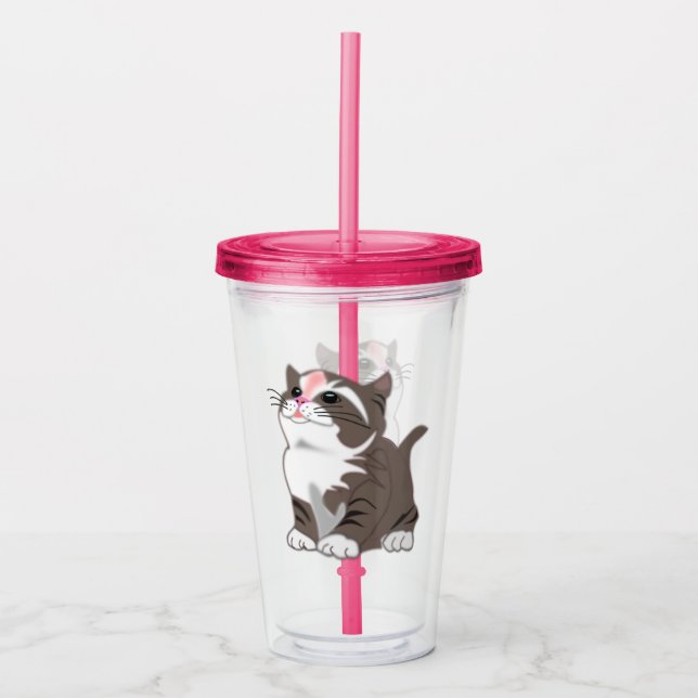 Baby Kitten Acrylic Tumbler (Front)
