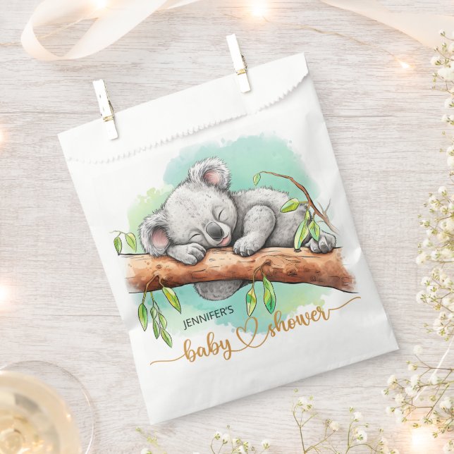 Baby Koala Baby Shower Favour Bag (Clipped)