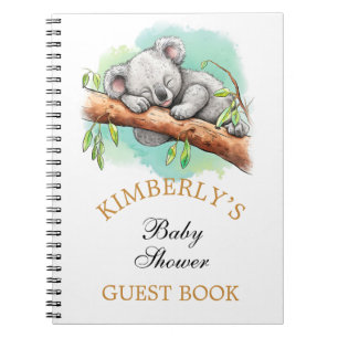 Baby Koala Baby Shower Personalised Guest Book