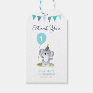 Baby Koala Balloon Party Flag Birthday Gift Tags