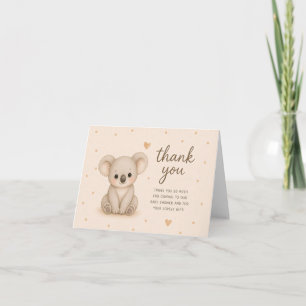 Baby Koala Bear Baby Shower Thank You Card