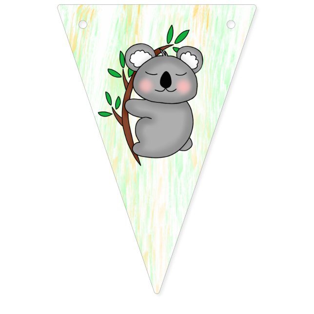 Baby Koala Bear Personalised Baby Shower Bunting (Fifth Flag)