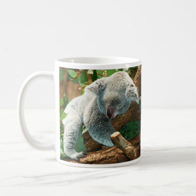 Baby Koala Bear Sleeping in Tree Mug (Left)