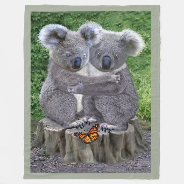 BABY KOALA HUGGIES FLEECE BLANKET (Front)