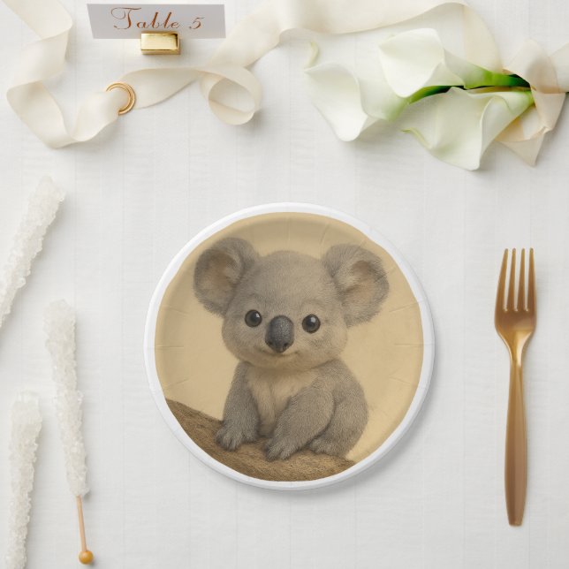 Baby koala paper plate (Wedding)