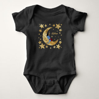 Baby Krishna sleeping on the moon between the star Bodysuit