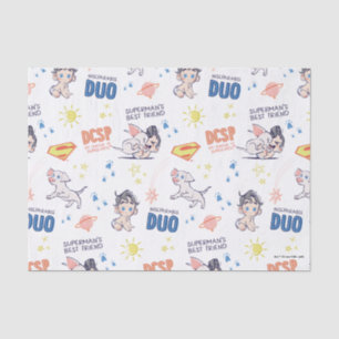 Baby Krypto & Superman Pattern Tissue Paper