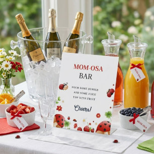 Baby lady bug Girl baby shower Favour sign