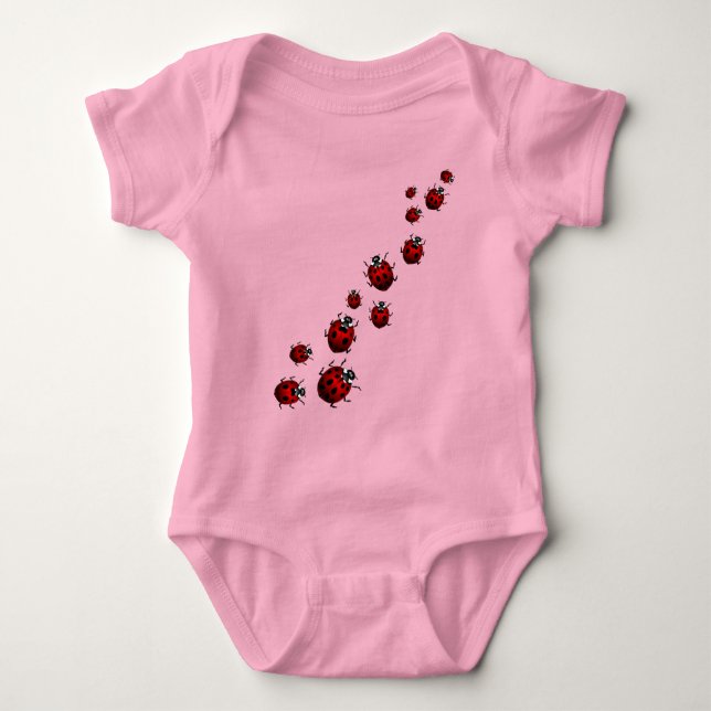 Baby Ladybug Bodysuit Cute Ladybug Baby One-piece (Front)