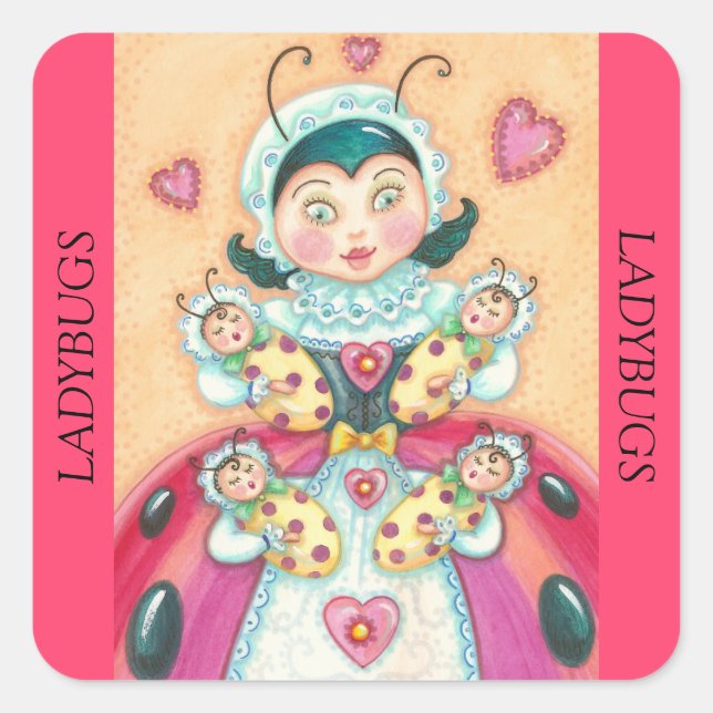 BABY LADYBUG STICKERS Sheet (Front)