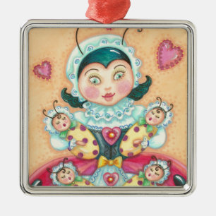 Baby Ladybugs MOM CHRISTMAS ORNAMENT