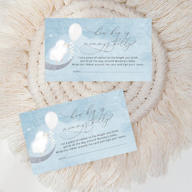 Baby Lamb Balloon How Big Is Mummy's Belly Game Enclosure Card (Creator Uploaded)