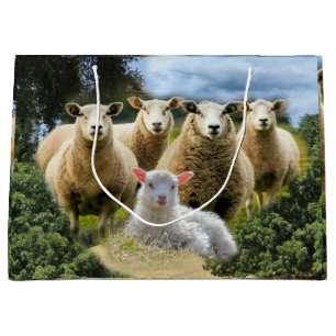 Baby Lamb Sheep Herd Flock Large Gift Bag
