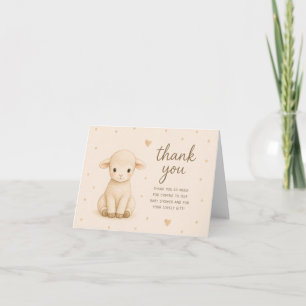 Baby Lamb Sheep Storybook Baby Shower Thank You Ca Card