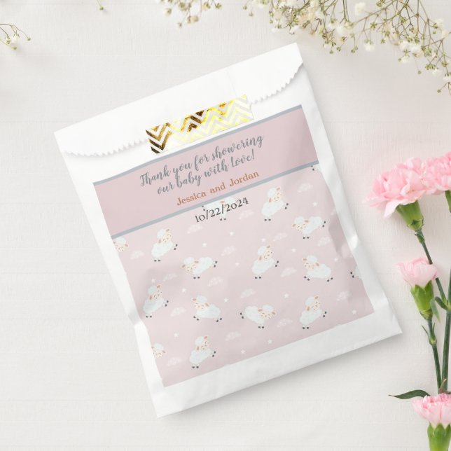 Baby Lambs - It's Baby Girl's Shower  Favour Bag (Sealed)
