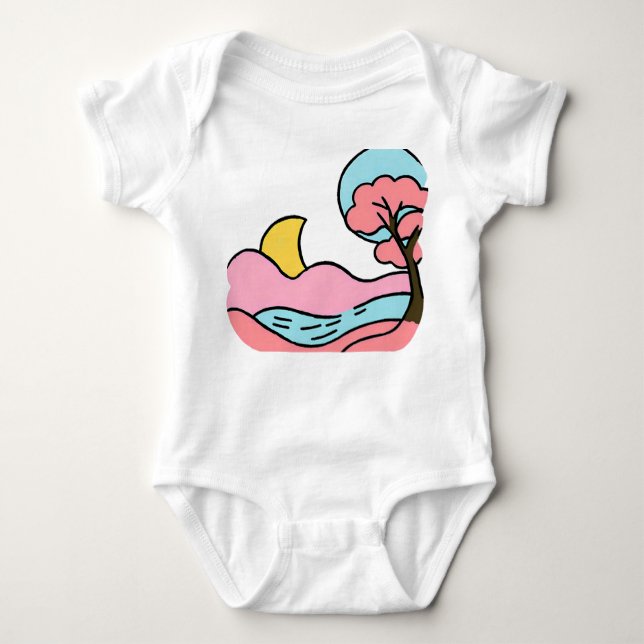 Baby Land AI art  Baby Bodysuit (Front)
