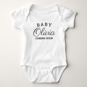 Baby Last Name Pregnancy Announcement Bodysuit