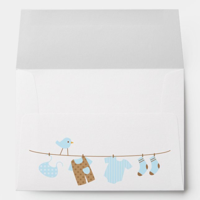 Baby Laundry Baby Shower Envelopes (Back (Bottom))