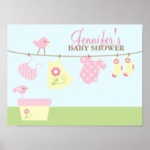 Baby Laundry Baby Shower Welcome Sign