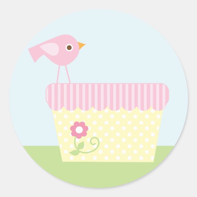 Baby Laundry (pink) Classic Round Sticker (Front)