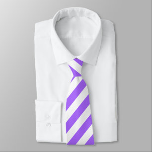 Baby Lavender Purple and White Stripe Necktie
