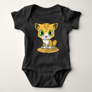 Baby leopard baby bodysuit