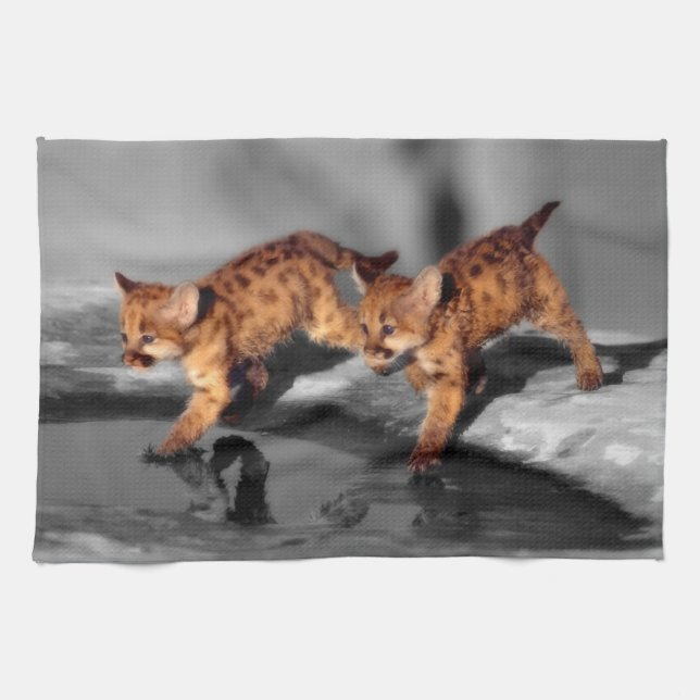 Baby Leopards Tea Towel (Horizontal)