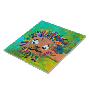 Baby Lion "Art by Kids" Ceramic Tile