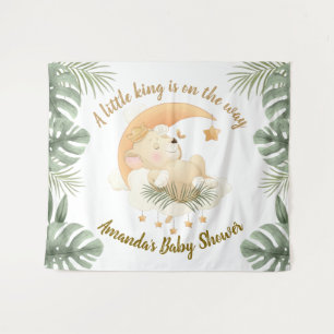 Baby Lion Baby Shower Tapestry Backdrop