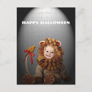Baby Lion Halloween Postcard