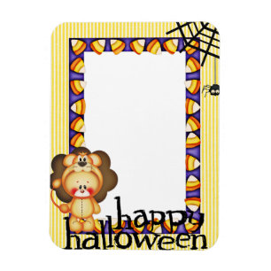 Baby Lion Happy Halloween Frame Magnet