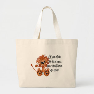 Baby Lion Hear Me Roar Tshirts and gifts Large Tote Bag