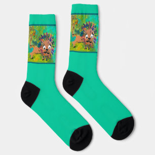 Baby Lion Painting Crew Socks