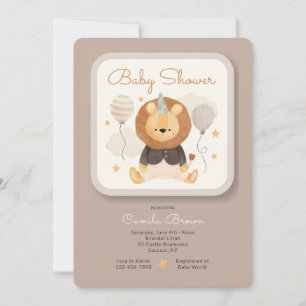 Baby Lion Shower Invitation