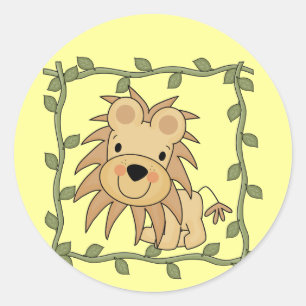 Baby Lion T-shirts and Gifts Classic Round Sticker
