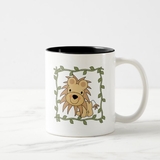 Baby Lion T-shirts and Gifts Two-Tone Coffee Mug (Right)