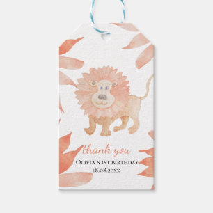 Baby Lion Watercolor Hand-painted Monogrammed Gift Tags