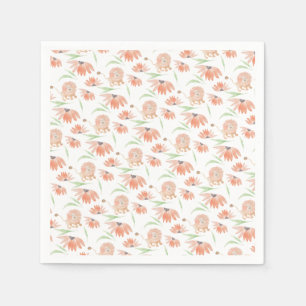 Baby Lion Watercolor Hand-painted Napkin